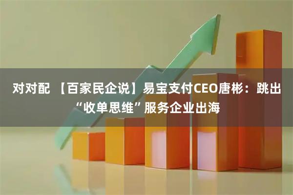 对对配 【百家民企说】易宝支付CEO唐彬：跳出“收单思维”服务企业出海