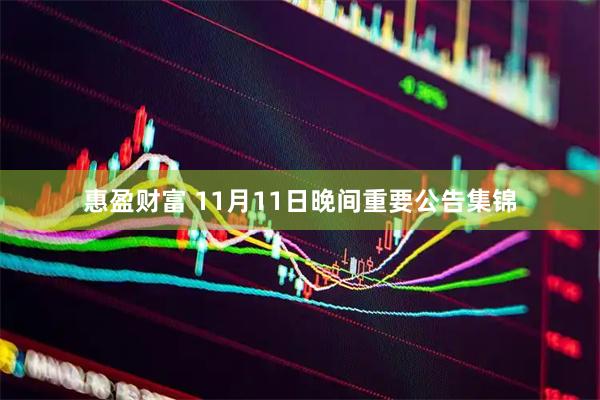 惠盈财富 11月11日晚间重要公告集锦